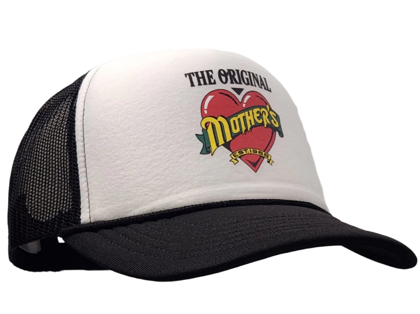 Original Mother's Black & White Snapback Rope Trucker Hat - LMG Shop