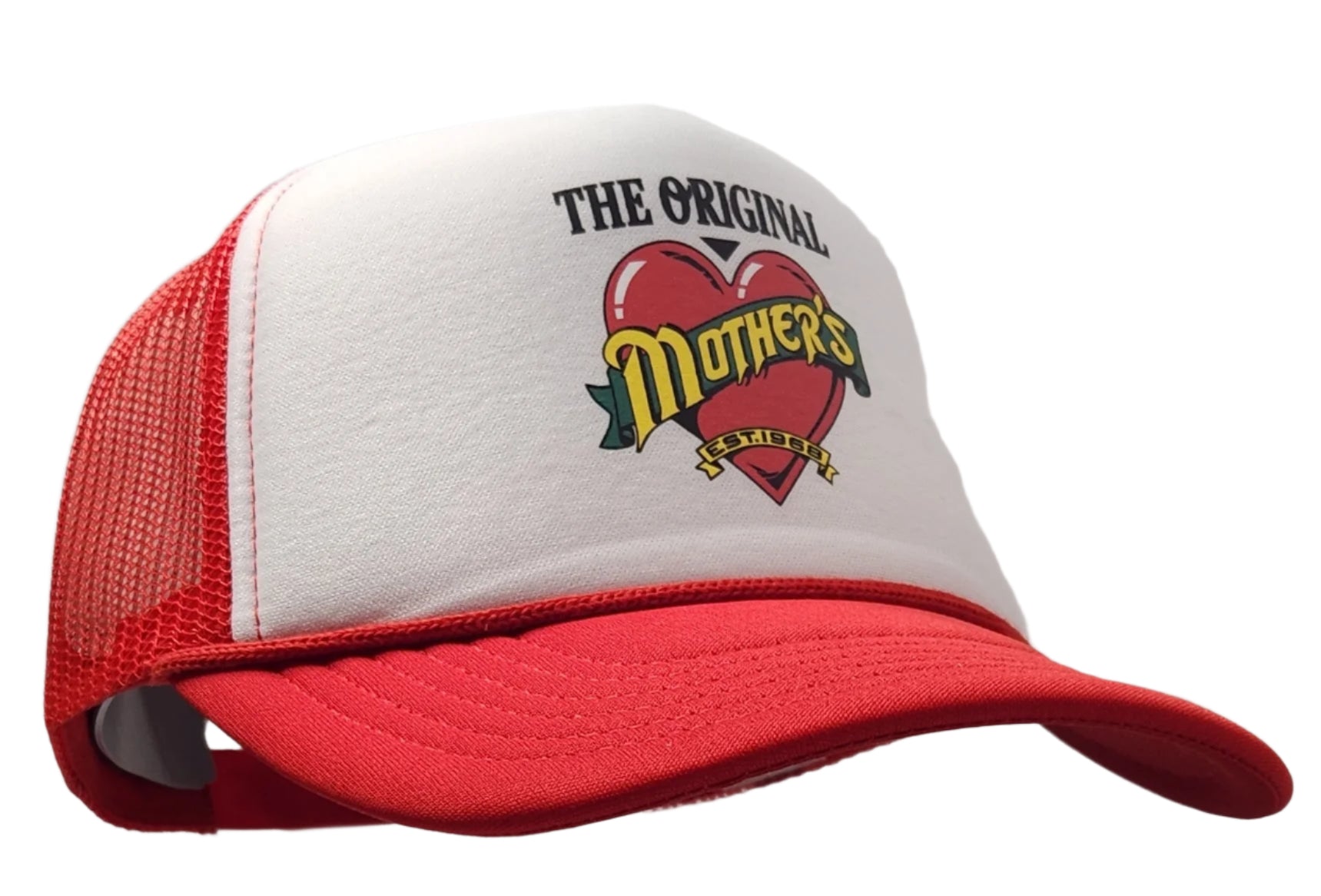 Original Mother's Red & White Snapback Rope Trucker Hat - LMG Shop