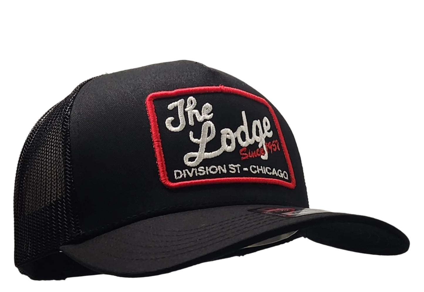 The Lodge Black & Red Trucker Hat - LMG Shop