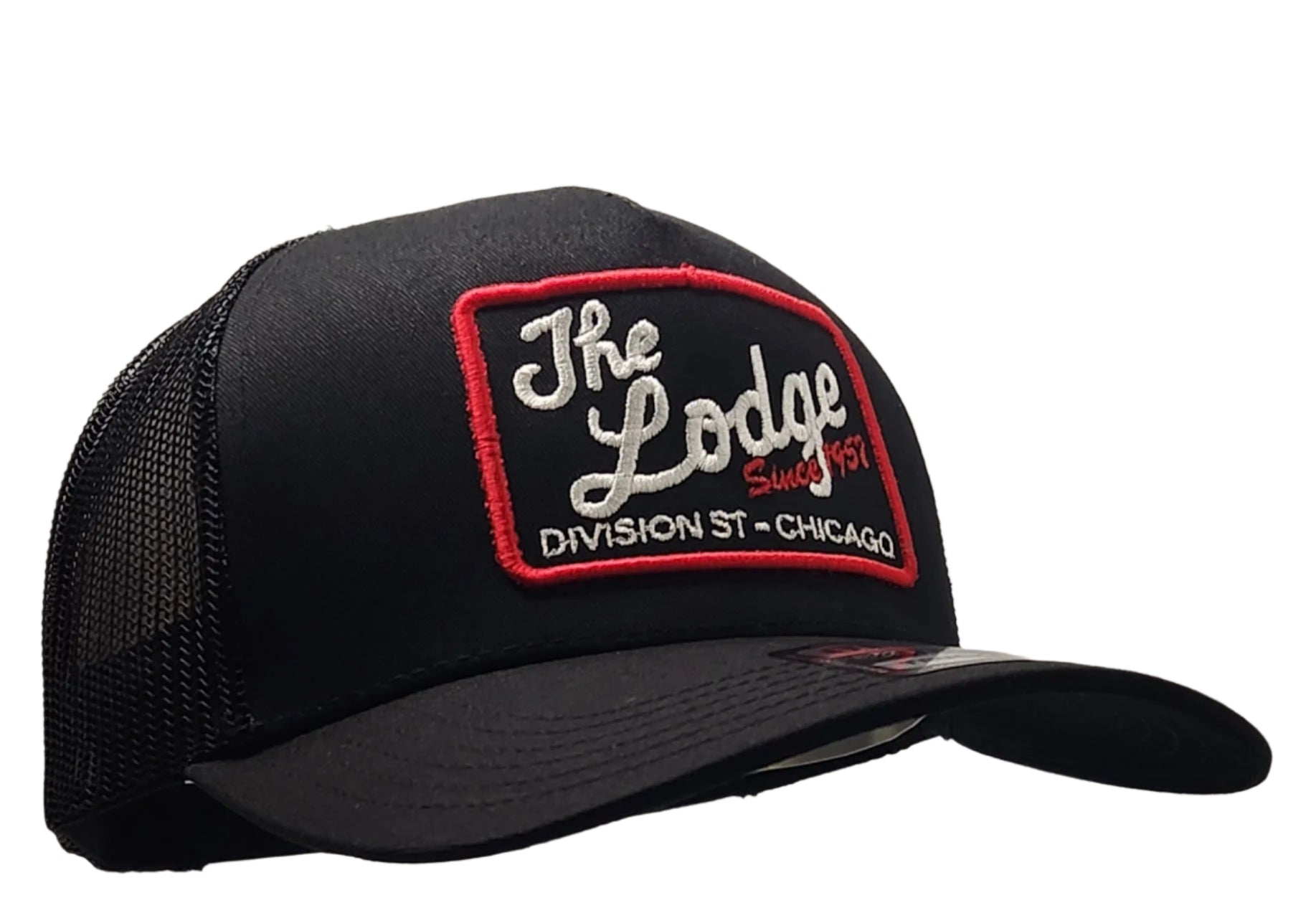 The Lodge Black & Red Trucker Hat - LMG Shop