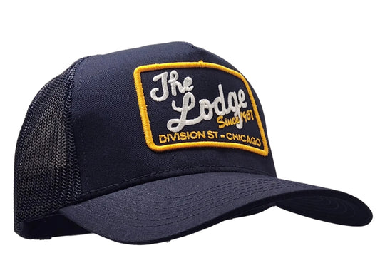 The Lodge Navy Blue & Yellow Trucker Hat - LMG Shop