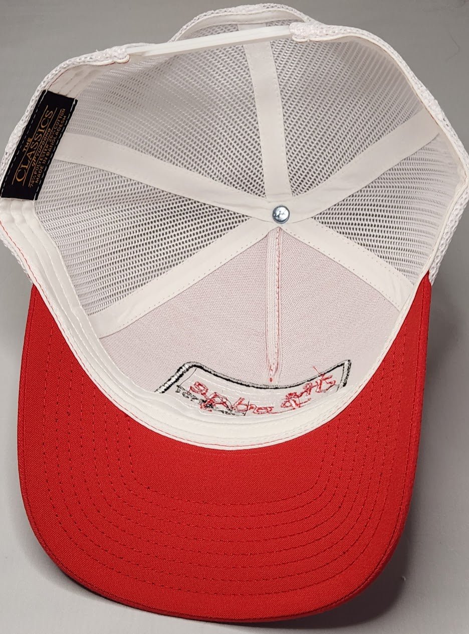 The Lodge Tavern Badgers Red Trucker Hat - LMG Shop