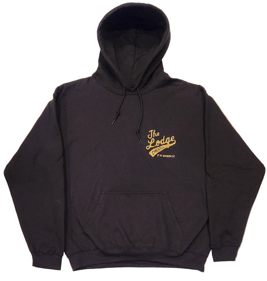 The Lodge Tavern Black & Gold Hoodie - LMG Shop
