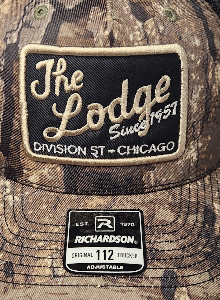 The Lodge Tavern Camo Snapback Patch Hat - LMG Shop