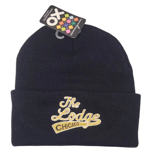 The Lodge Tavern Chicago Beanie Hat - Black & Yellow - LMG Shop
