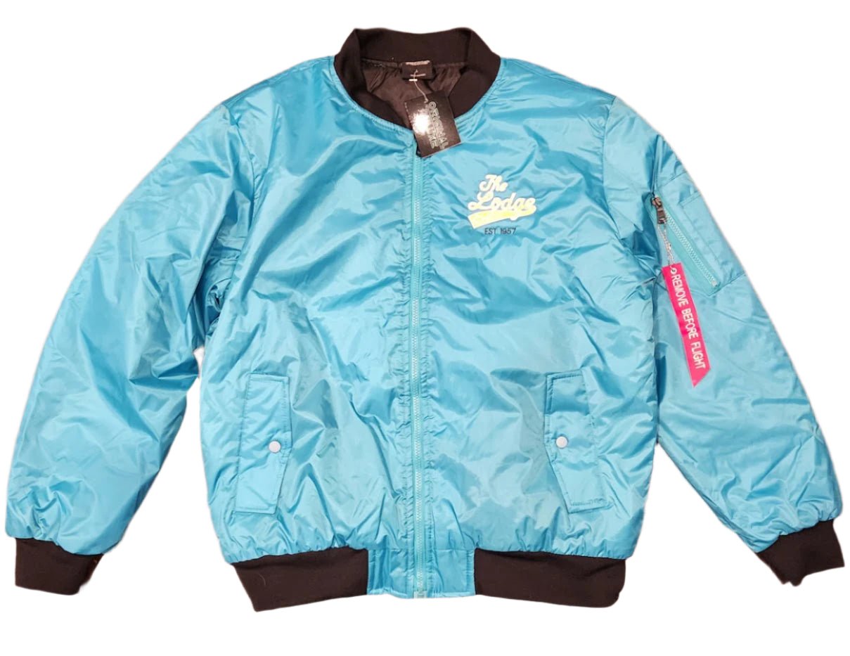 The Lodge Tavern Teal Blue Flight Jacket - LMG Shop