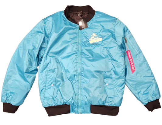 The Lodge Tavern Teal Blue Flight Jacket - LMG Shop